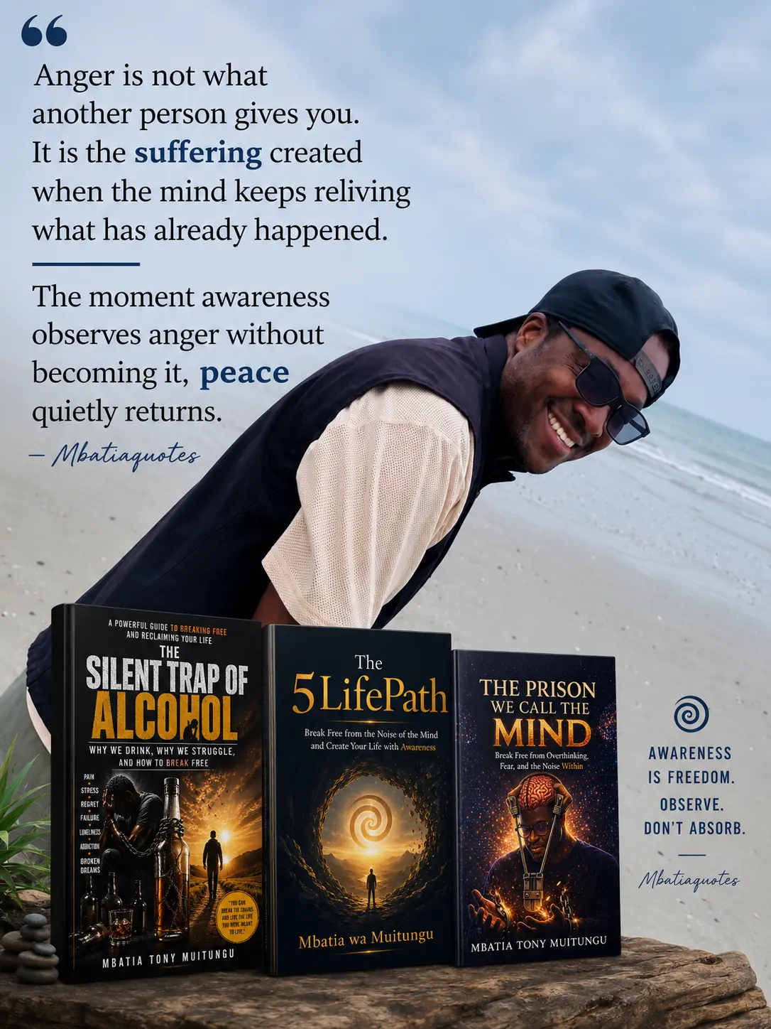 Awareness Is Freedom visual reflection by MbatiaQuotes