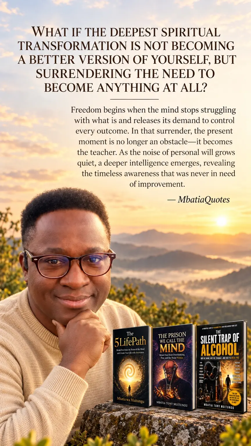 The Freedom of No Longer Becoming visual reflection by MbatiaQuotes